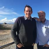 David Harland, chief executive of Eden Project International, and Sir Tim Smit, found of the Eden Project, on Morecambe Promenade.