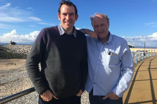 David Harland, chief executive of Eden Project International, and Sir Tim Smit, found of the Eden Project, on Morecambe Promenade.