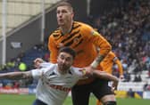 Striker Sean Maguire in action against Hull City in February – PNE’s last victory before lockdown