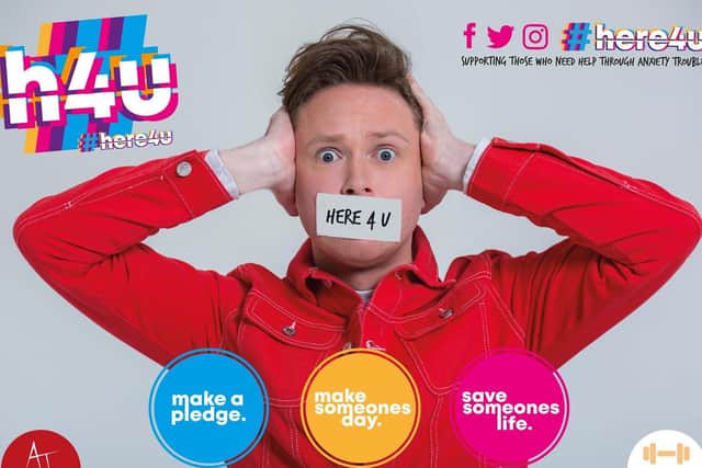 Daniel Westwood promoting his #here4u campaign in support of mental health