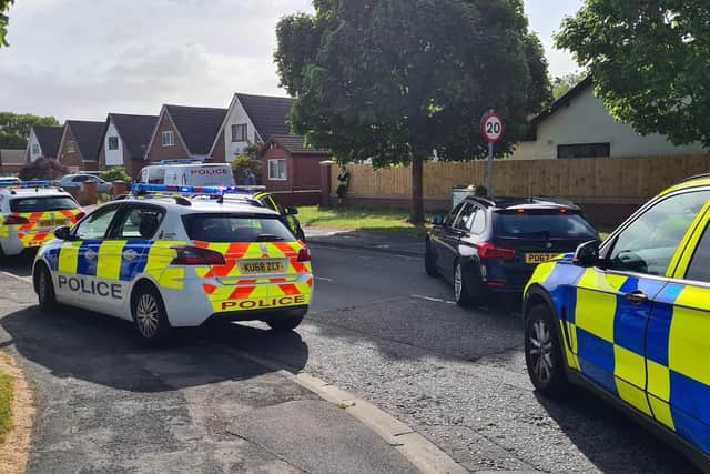 Police were called to reports of a man walkingwith a sword onDovedale Avenue in Ingol.