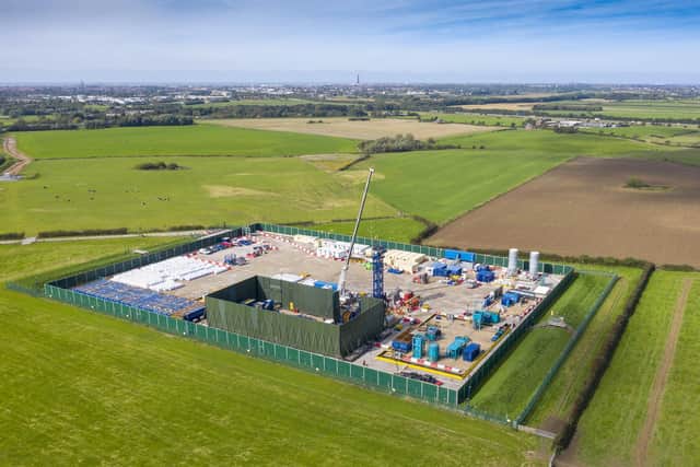 The Preston New Road fracking site around the time when Cuadrilla were test fracking for gas