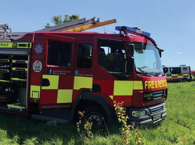 Fire crews from Lancaster and Garstang, as well as the water incident unit from Preston, responded to the boat fire on Lancaster Canal on Monday (May 25)