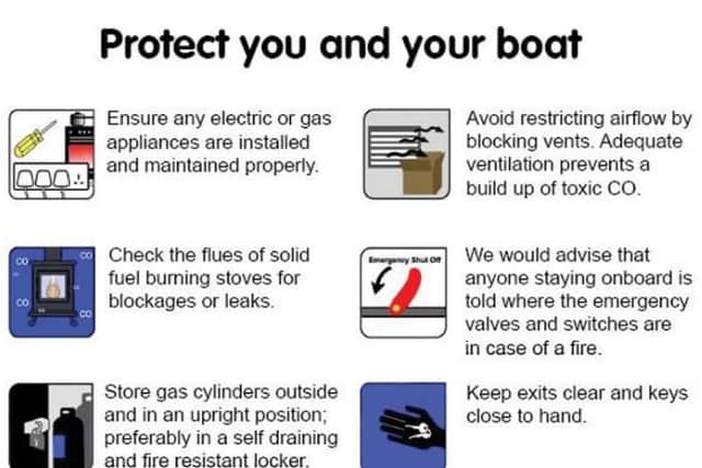 Lancashire Fire and Rescue Service has provided some tips on boat fire safety following Monday's fire on the Lancaster Canal in Cabus