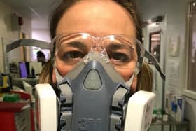 Amy Parkes in PPE