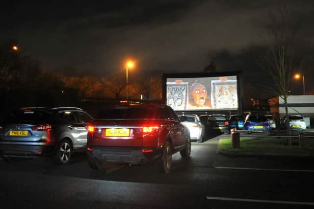 Lancaster Lockdown Cinema will be similar to the moonlight drive-in cinema at Deepdale Retail Park (from 2018). Photo by Neil Cross.