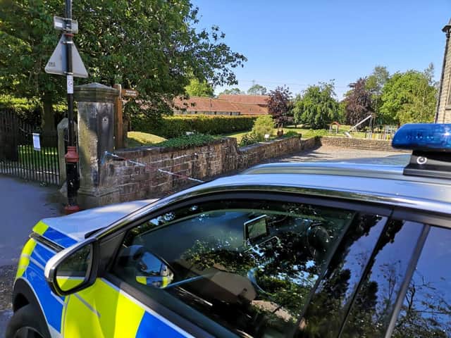 Garstang and Over Wyre Police are patrolling in Scorton after reports of large groups of youths taking drugs and drinking alcohol at the football pitch and play area. Picture from Garstang and Over Wyre Police.