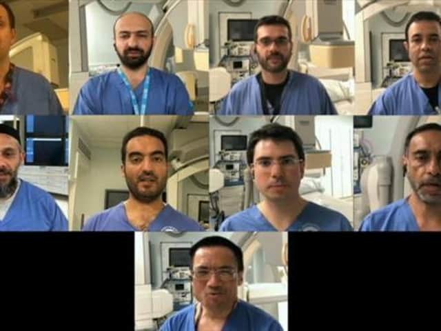 The team of Lancashire Cardiac Centre doctors who have been making videos to raise awareness of the importance of seeking treatment for heart attacks during the pandemic.