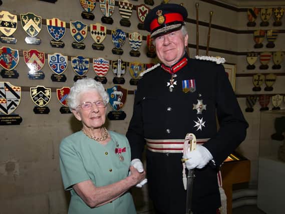 BEM (Medallist of the Order of the British Empire) Honours ceremony at Lancaster Castle
Margaret Rigby, from Chorley, who received a medal for contributing a lifetime of continuous service to Girl Guiding