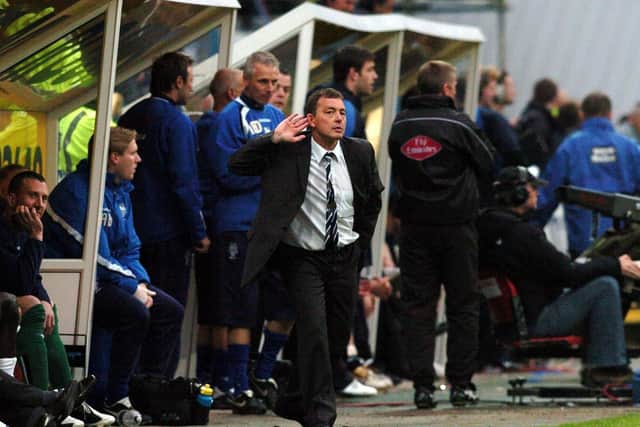 Billy Davies during his last game in charge of PNE against Leeds in May 2006