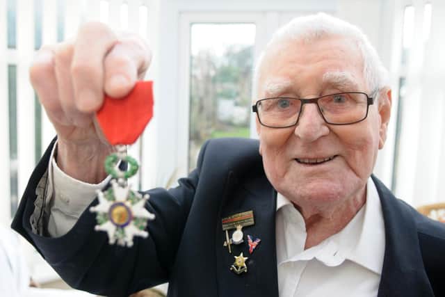Derek at his home in Waterloo Road after receiving the Legion d'honneur from France