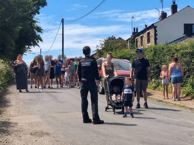 Visitors were stopped by Community Support Officers who were monitoring the area.