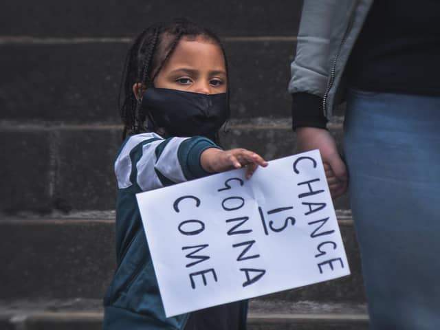 People of all ages attended the protest.