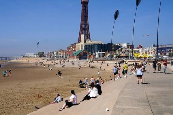 Families from across the North West boarded trains and flocked to Blackpool's beaches during the warm weather last weekend