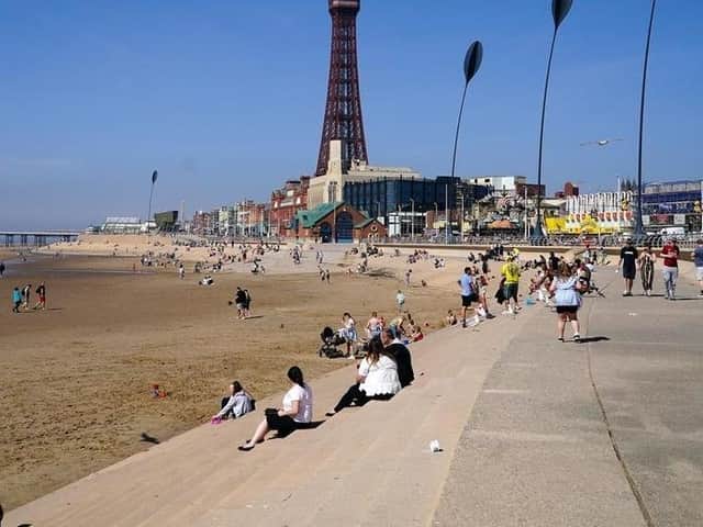 Families from across the North West boarded trains and flocked to Blackpool's beaches during the warm weather last weekend