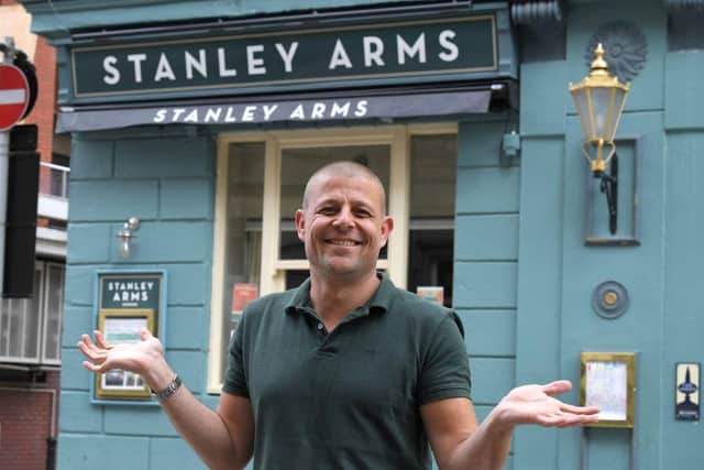 Paul Butcher, landlord of the Stanley Arms, said he had 'misinterpreted' the conditions of his licence after serving draught pints in plastic cups to customers over the weekend