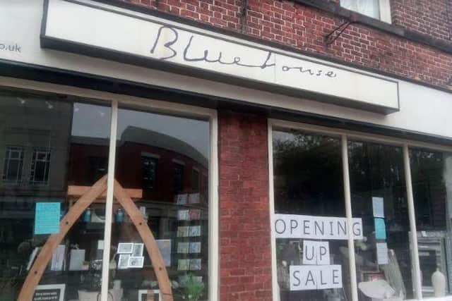 Bluehouse on Market Street advertises an 'opening sale'