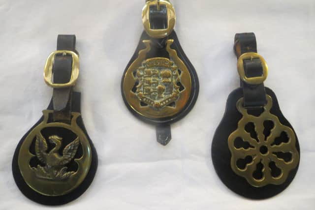 These horse brasses are from a selection in the centre