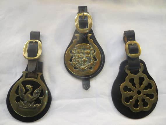 These horse brasses are from a selection in the centre