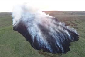 Fire on Darwen Moor last month