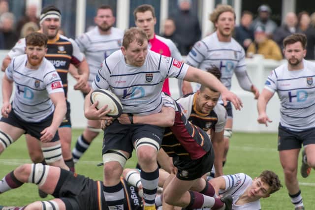 Preston Grasshoppers vs Caldy in their final fixtures of the now-cancelled season (credit: Mike Craig)