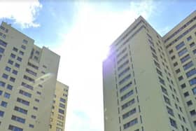 In Lancashire, four fire engines and an aerial platform are sent as standard to a fire at a high rise building