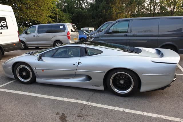 The British-made Jaguar XJ220 - there were only 275 of this classic car built due to the global economic recession of the early 1990s