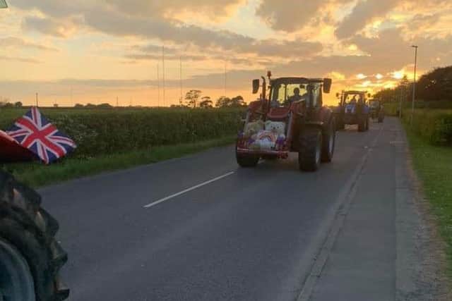 Locals showed their support for the tractor run.
