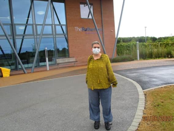 Elle at the Rutherford Cancer Centre in Northumberland