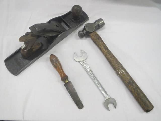 This small selection ranges from the basic hammer to a burnished plane
