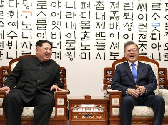 UCLan has received a major research grant for its Korean studies.
Pictured is North Korean leader Kim Jong-un with South Korean President Moon Jae-in.