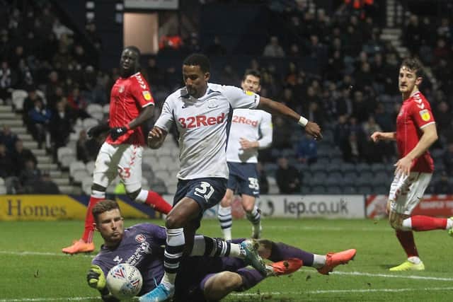 Scott Sinclair in action for Preston against Charlton in January