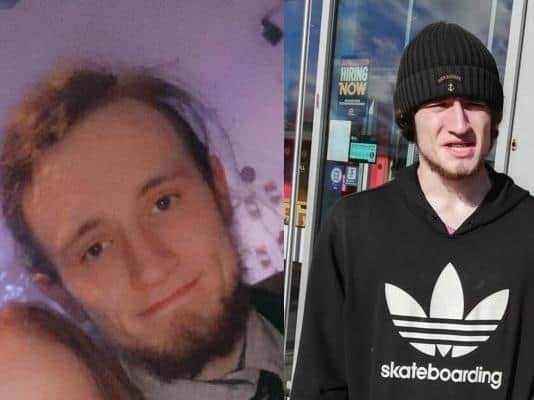 Callum Marshall (pictured) is described as5ft 9in tall, of slim build, with long brown curly hair. (Credit: Lancashire Police)