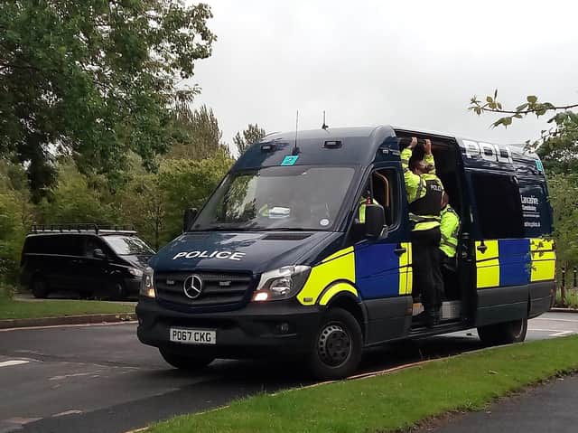 Police at Wyre Estuary Country Park