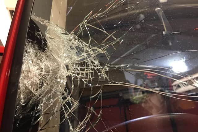 A Preston fire engine has been damaged after it was attacked by vandals whilst returning from fighting a fire last night (June 21)