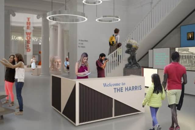 A re-imagined welcome area at the Harris.