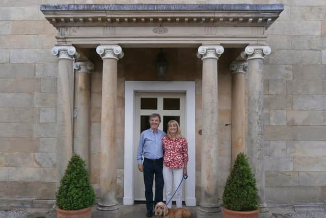 Guy and Julie Vass at Melling Hall, which they are raffling off in a competition.