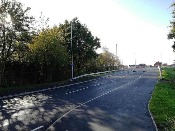 South Ribble's cross-borough link road, looking towards Penwortham