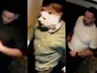 Police want to talk to three men in connection with an attack which left a man with a broken nose and a black eye. (Credit: Lancashire Police)