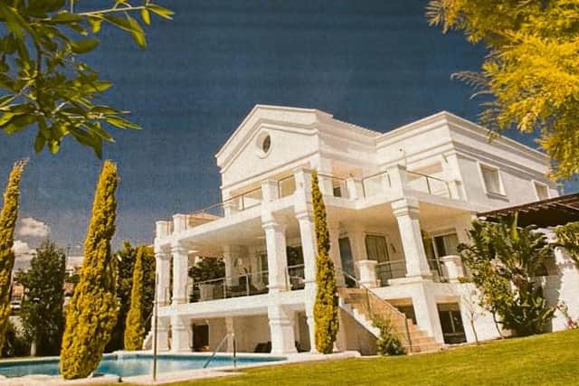 A firearm was discovered at this villa in Marbella by Spanish police carrying out an investigation in connection with the Lancashire drug gang. Pic: Lancashire Police