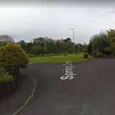 The plot of land where the semi-detached bungalow will be built - but will Spring Crescent's turning circle be able to cope? (image: Google Streetview)