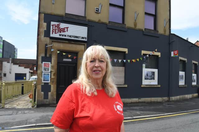 Susan Culshaw outside the renowned live music venue on Fylde Road, which has been shut since March