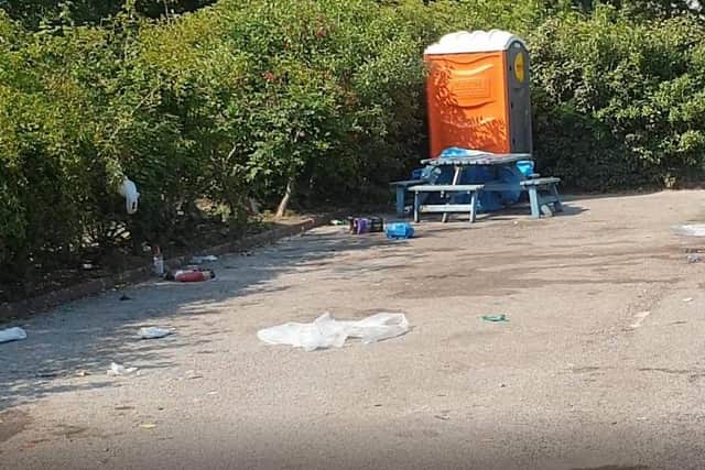 Toilet facilities were provided at the car park, that has been occupied by travellers for the last month.