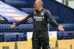 Preston North End manager Alex Neil on the touchline against Cardiff at Deepdale