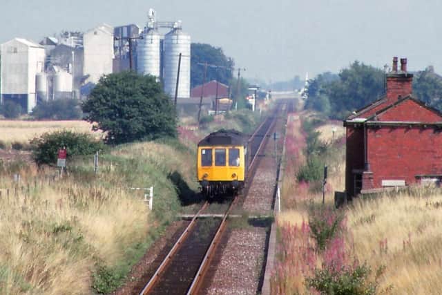 The Preston to Ormskirk line in 1979 near Midge Hall