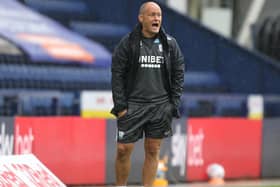 Alex Neil at a wet Deepdale.