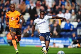Stephy Mavadidi in action for Preston during his loan spell