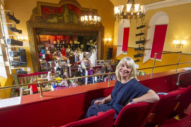 Ann Harding has set up Miss Victoria's Second-Hand Pop-Up Emporium in the World's Oldest Music Hall, Settle Victoria Hall, to fund its existence during the coronavirus lockdown.  Picture Tony Johnson.