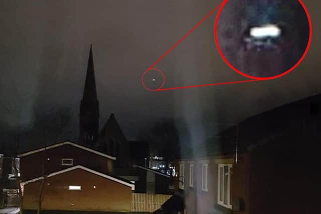 The unidentified flying object, dubbed the 'Preston Prison UFO', was spotted in the skies above the city at 1.30am on Thursday, February 20, 2020