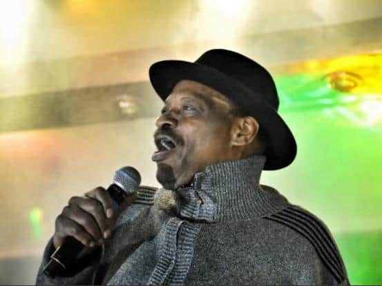Alexander O'Neal braves the cold to star in last year's switch-on.